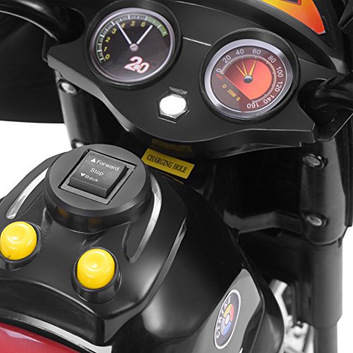 Black 6V Kids Ride on Motorcycle Toy Battery Powered Electric w/Remote Control