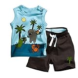 PanDaDa Baby Boy's Tree Sleeveless Tank Tops Vests T-shirts Blouse Pants 0-3Y