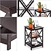 Giantex 3-Tier Nightstand, Modern X-Design Side Table with Storage Shelf, Bedside Tables with Versatile Shelf, Wooden End Table for Living Room, Bedroom, Easy Assembly, Espresso