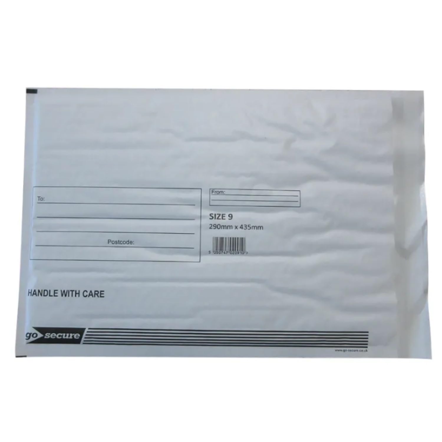 GoSecure Bubble Envelope Size 9 Internal Dimensions 290x435 mm White (Pack of 50) KF71452