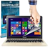 SmartGlaze ( Pack Of 3 ) ASUS EeeBook X205TA 11.6 Laptop Case Custom Made Crystal Clear Premium LCD Screen Protectors Packs With Polishing Cloth & Application Card