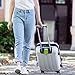 WALNEW Luggage Tag- Initial Bag Tag with Stainless Steel Loop Suitcase Label 2 Pieces Set (Green, 2 Piece)