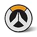 JINX Overwatch Logo Embroidered Iron-on Patch, Black/Gold, 3.5