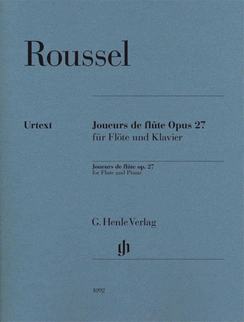 Joueurs de flûte op.27 - flute and piano - (HN 1092)