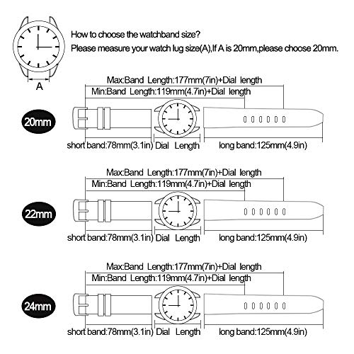 EACHE Silicone Watch Band Two-Color Splicing Rubber Replacement Diver Sport Waterproof Watch Strap Black Orange Silver Buckle 22mm