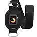 Compatible Apple Watch Armband, 42mm Camyse Adjustable Reflective Bands for Running, Workouts or Any Fitness Activity, Sport Exercise Arm Band for Apple Watch Series 3/2/1 - Black