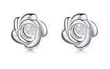 925 Sterling Silver Stud Earrings, BoRuo Rose