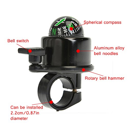Aluminum Alloy Bicycle Bike Bell Ring Horn Accessories, Bike Bell for Adults Youth Kids MTB Bicycle Cycling Handlebar Bell Ring Horns for Riding Travel Hiking Camping Backpacking - Thumbnail 5
