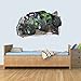 L Vinyl Wall Smashed 3D Art Stickers of Monster Truck Poster Bedroom Boys Girls