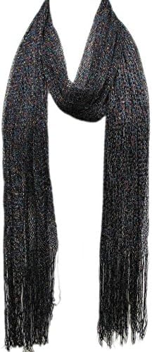 Metallic Mesh Scarf (BLACK MULTI)