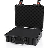 AxiGear 16in Waterproof Hard Shell Case with DIY Customizable Foam Insert (15 x 11 x 4.7in Interior)