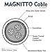 MAGNITTO Metal Braided Charging Cable - Metal Silver 3.3ft 2.4amp