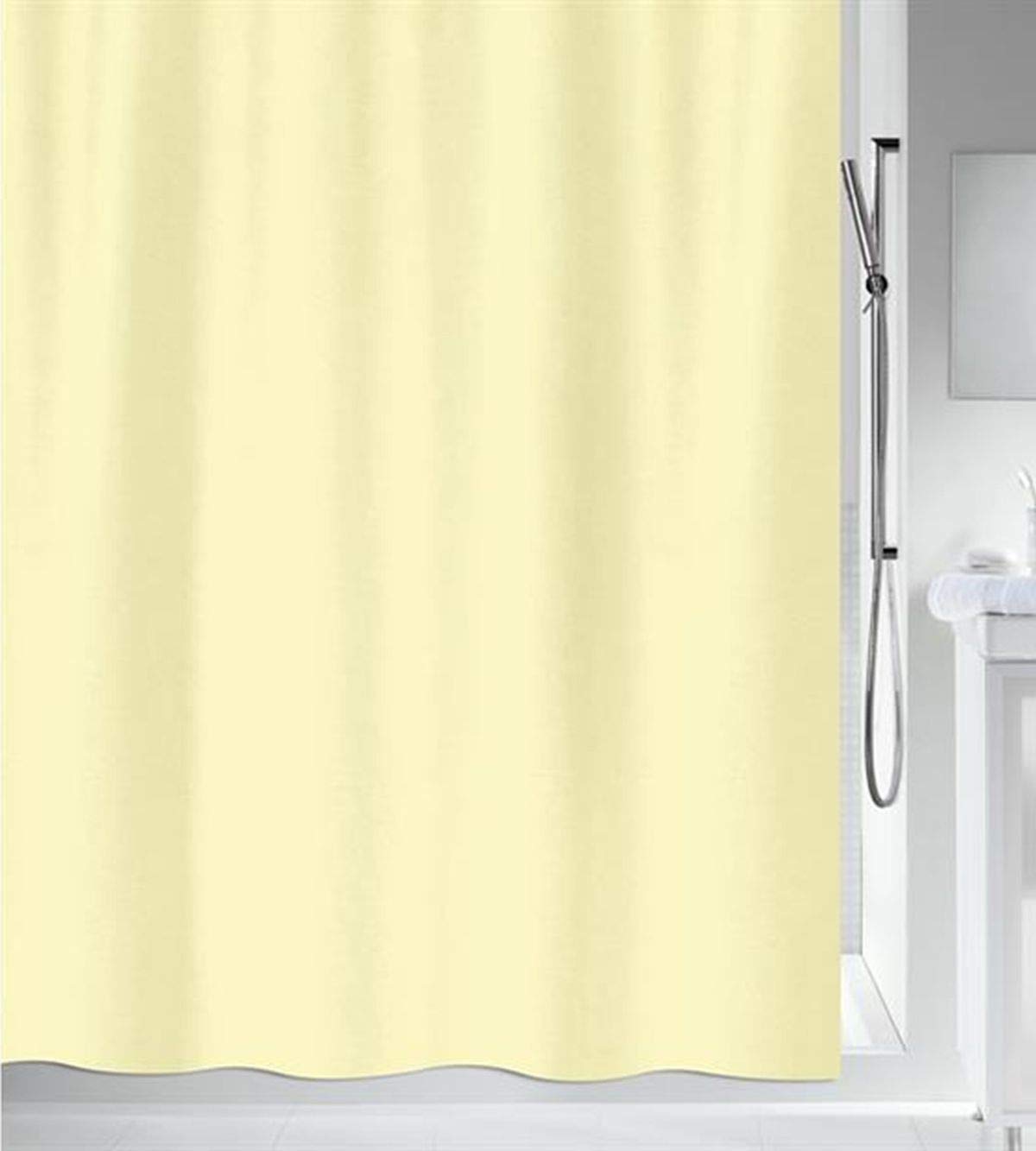 Spirella Primo Collection, Textile Shower Curtain, 180 x 200, 100% Polyester, Yellow — image 1