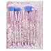 Unicorn Makeup Brushes, Coshine 7pcs Liquid Quicksand Glitter Makeup Brush Set With Crystal Pouch, Nylon Hair with Acrylic Handle