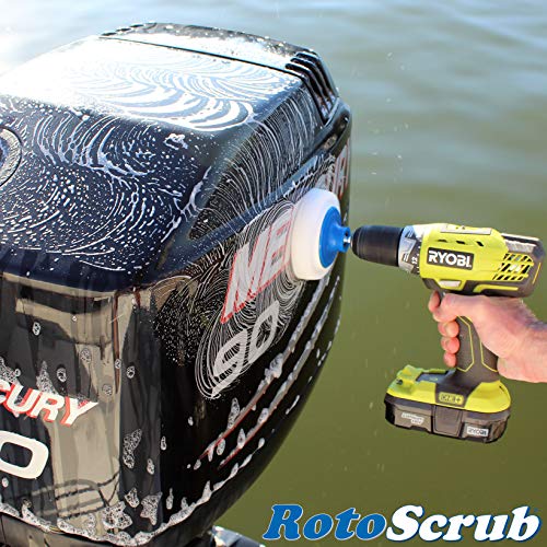 RotoScrub Boat Cleaning Drill Accessory Combo Kit – Includes 2 Drill Brushes and 6 Scrub Pads for Hulls and Decks of Fishing Boats, Kayaks, Canoes, Jet-Skis and Watercraft - Thumbnail 5