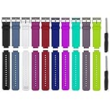 Allrun Newest Replacement Silicone Bands for Garmin Vivoactive (No tracker, Replacement Bands Only), Pack of 10