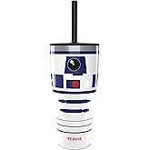 Tervis Traveler Star Wars R2-D2 Artoo Triple Walled Insulated Tumbler Travel Cup Keeps Drinks Cold & Hot, 30oz - with Straw Lid, Stainless Steel