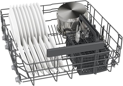 Siemens SN63EX27AE, iQ300, Smarter Geschirrspüler 60 cm Vollintegriert, Made in Germany, Besteckkorb, varioSpeed, automatische Türöffnung, hohe Hygieneleistung, Automatikprogramme, Gebürsteter Stahl 8