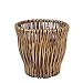 Household Essentials Small Reed Willow Waste Basket, Handwoven Basket with Removable Liner, Attractive Alternative to Plastic or Metal Cans, Brown