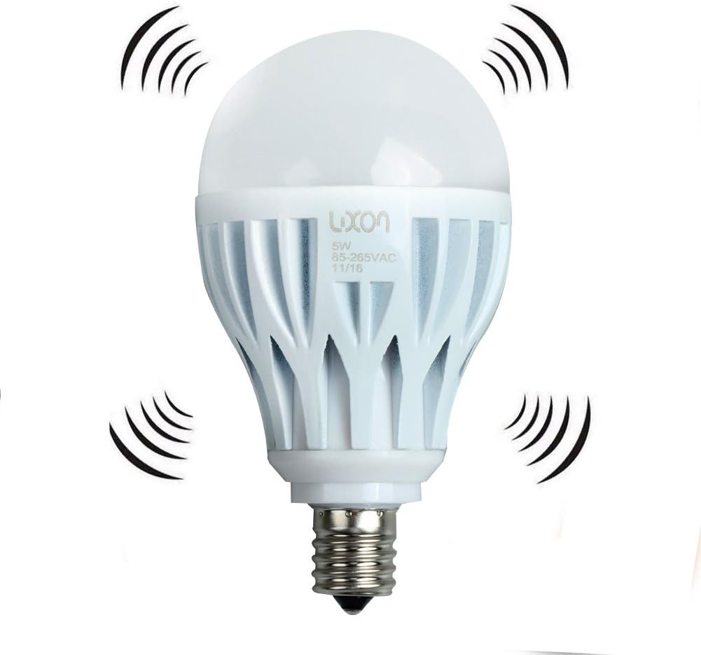 Amazon Luxon 人感センサー搭載LED電球 口金E17 電球色(5W) 50w形相当 LED電球