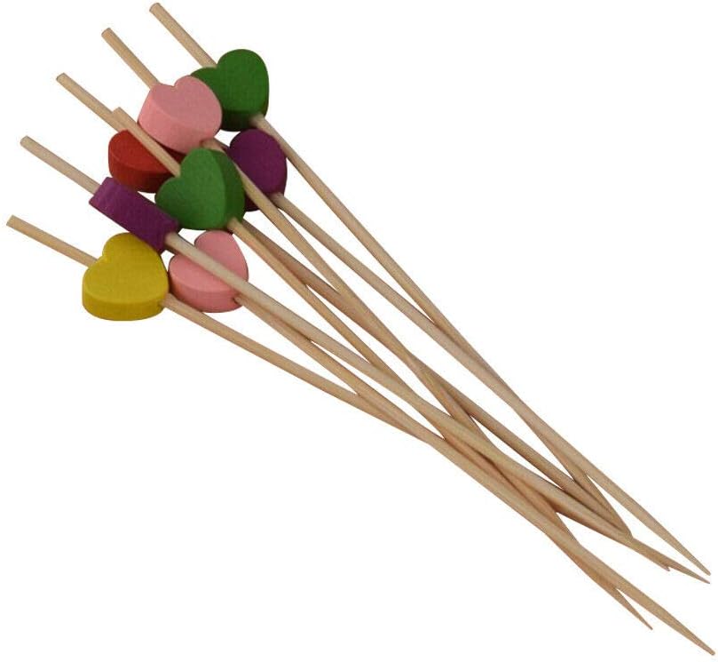 AILEXI Cocktail Sticks 100 Counts Wooden Toothpicks Party Supplies