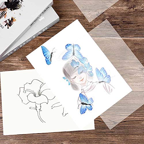 image for Vellum Paper, Cridoz 50 Sheets Vellum Transparent Tracing Paper 8.5 x 