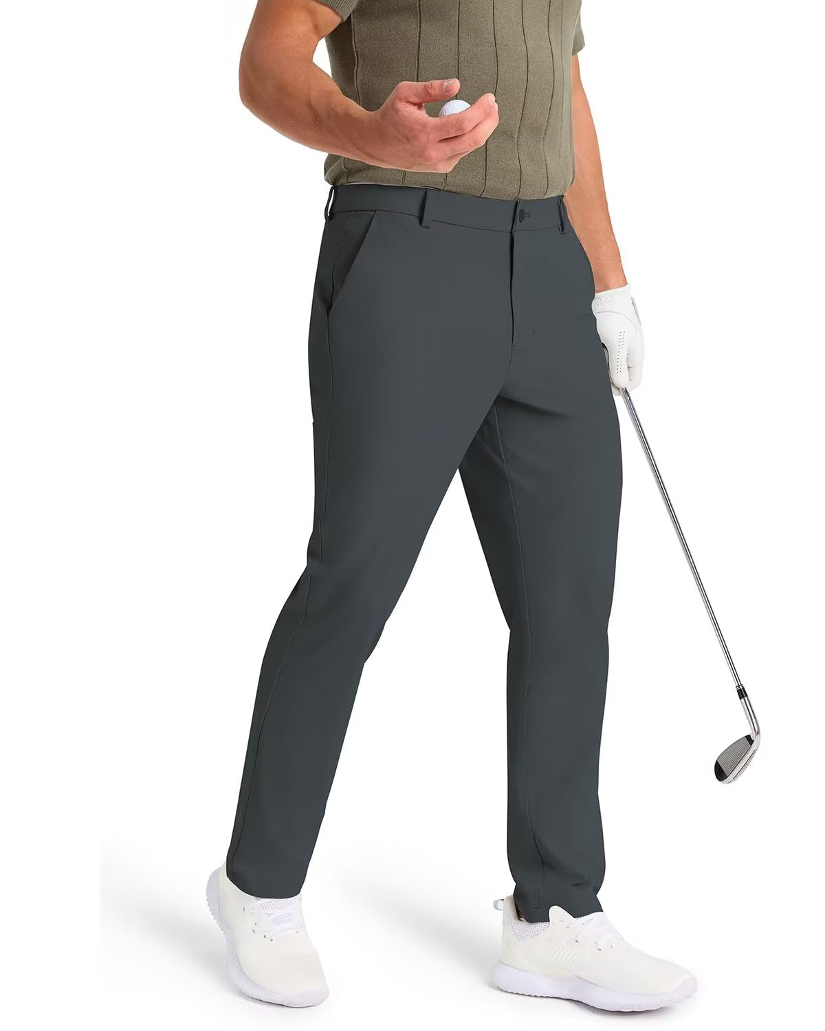 SNOWTEN Mens Golf Pants Classic Fit Stretch Work
