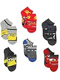 Disney Cars 3 Boys 6 pack Socks (4-6 Toddler (Shoe: 7-10), Multi Quarter & No Show)