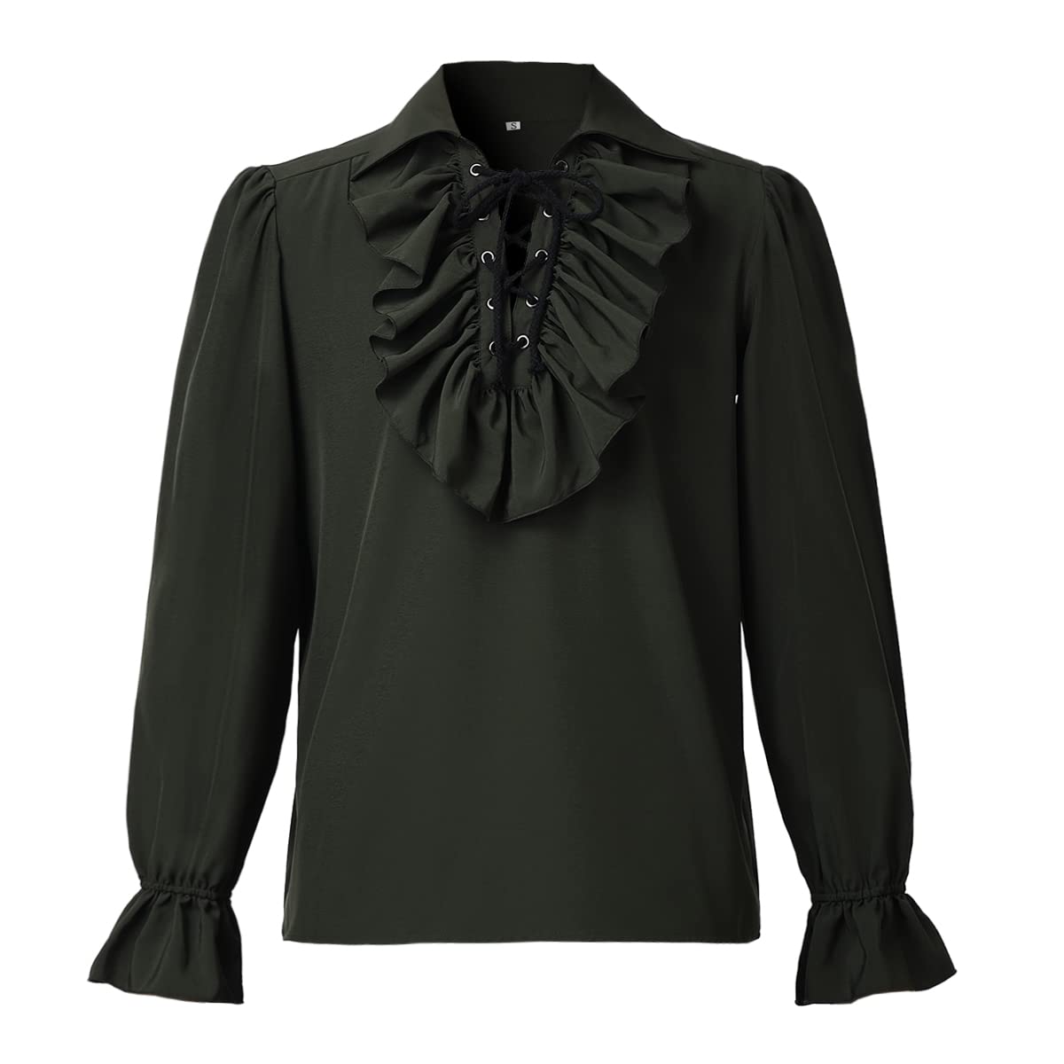 COSDREAMER Mens Renaissance Costume Poets Shirt Medieval Pirate Tops Blouse (Jasper, M) — image 1