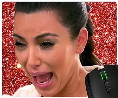 Kim Kardashian crying Durable Computer Desk Stationery Accessories Mouse Pads For Gift - AmyGood