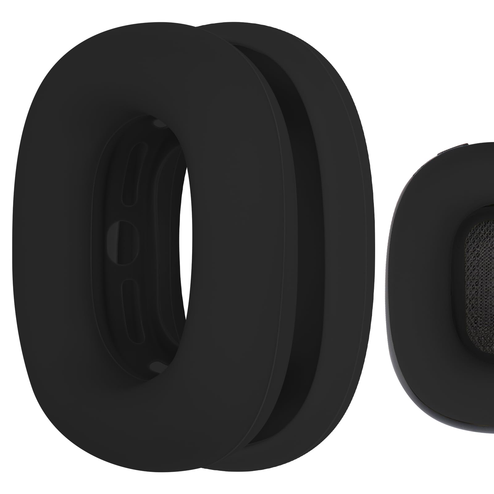 Geekria Silicone Earpad Covers Compatible with AirPods Max, Earpad Protector/Earphone Covers/Earpad Cushion/Ear Pad Covers/Headphone Covers, Easy Installation No Tool Needed (Black)