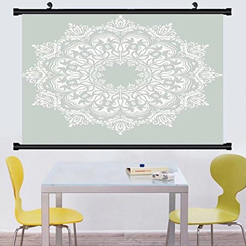 Gzhihine Wall Scroll Arabian Decor Wall Hanging Morroccan Oriental Style Walkway Old slamic Building Architecture Stone Carving Photo Decor Green Yellow 30"x20"