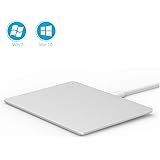 Wired USB Touchpad, Jelly Comb High Precision Ultra Slim Aluminum Trackpad Mouse with Multi-Touch Navigation for Windows 7/10 PC Laptop Notebook Desktop - T055 (Silver)