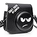 CAIUL Camera Carrying Case Compatible with Fujifilm Instax Mini 8 8+ 9 Camera, Black, DON'T TOUCH MY CAMERA