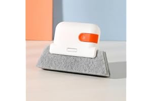 2-in-1 Groove Cleaning Brush Handheld Window Sill Sliding Door Track Gap Cleaning Brush Home Cleaning Tool,Orange