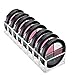 FLYMEI Acrylic Makeup Organizer, 8 Spaces Drawer Organizer for Lipstickers, Blushes, Eyeshadow, 10'' X 3.5'' X 2'' Makeup Organizers and Storage