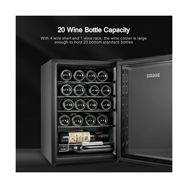 BGGME-20-Bottle-Compressor-Wine-Cooler-Freestanding-Red-and-White-Wine-Cellars-Countertop-Champagne-Chiller-with-LED-Temperature-Display-Quiet-Operation-Fridge