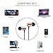 Wired Metal Earphones AIFEIMEI In-ear Heavy Bass Stereo Earbuds Headphones Volume Control with Mic Headset Sport Gym Running for iPhone iOS/Android 3.5mm jack +Carrying Case (GOLD)