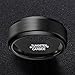 MNH Tungsten Rings Men Wedding Black Band 8mm Matte Finish Beveled Polished Edge Comfort Fit
