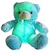 BSTAOFY WEWILL Creative Light Up LED Inductive Teddy Bear Stuffed Animals Plush Toy Colorful Glowing Teddy Bear Nice Gift for Birthday Christmas Valentine, 20- Inch(Blue)