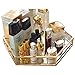 Hersoo Accent Ornate Decorative Perfume Tray Mirror Vintage Jewelry Organizer for Home/Skincare/Vanity/Desser/Bathroom/Countertop Gold Display