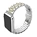 Seinit Stainless Steel Watch Band Replacement Strap Compatible with Apple Watch Series 6/5/4/3/2/1 40mm/38mm, Gold