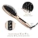 Bestidy Hair Straightener Brush,Ceramic Heating Straightening Irons Anti Scald,LCD Display- For Silky Hair (Gold)