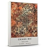 Chiang Mai Map Poster, Thailand Map Art Poster, Map