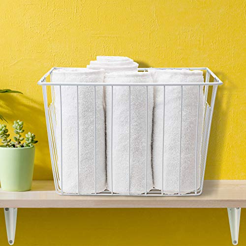 Deep Refrigerator Freezer Organizer Baskets, Metal Wire Baskets for