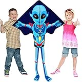 HENGDA KITE- Kites For Kids And Adults Large Easy Flyer Mysterious Alien Kites 55Inch X 38Inch With String And Handle