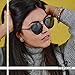 FEISEDY Cat Eye Women Sunglasses Metal Frame Plain HD UV400 Lens B2206