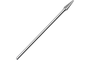 ASIEG TOOL SL-3L6 Tungsten Carbide Burr Rotary File Taper Shape with Radius End Double Cut with 1/4"Shank for Die Grinder Drill Bit