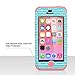 ULAK iPhone 5C Case, Shockproof Soft Silicone Rubber Hard Plastic Hybrid Heavy Duty Protection Kidproof High Impact Case Cover for Apple iPhone 5C, Zigzag + Coral Pink
