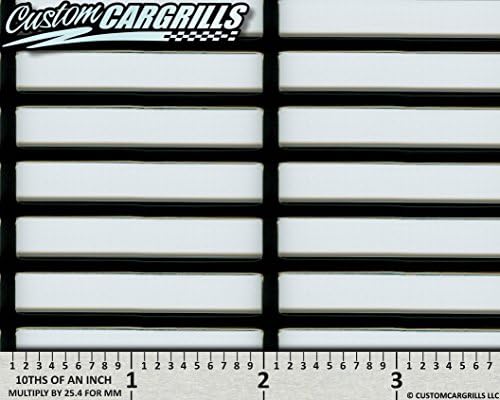customcargrills 16"x48" Perforated Rectangle Grill Mesh Sheet - Gloss Black - Shipped Flat, 0.28 x 1.84 inch rectangle hole opening, 0.065" thick Aluminum, powder coated, Made in USA